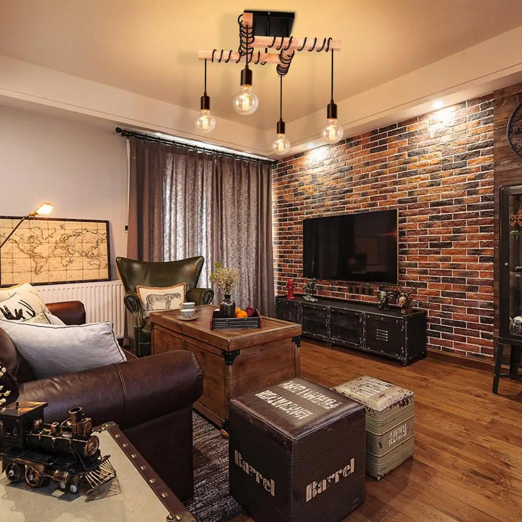 LuxeWood | Elegant Industrielt Lysarmatur