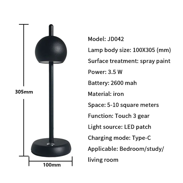 MonoGlow | Bærbar LED Bordlampe