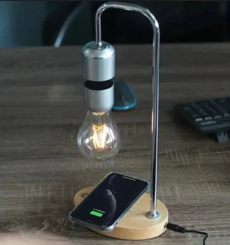 HoverGleam | Minimalistisk Magnetisk Svævende Bordlampe