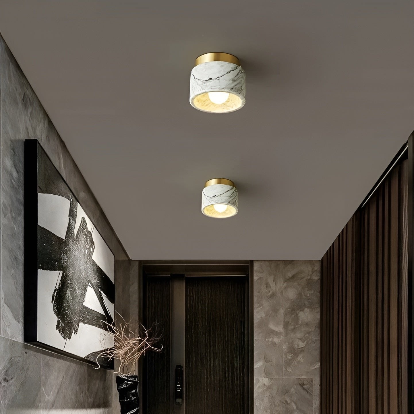 MarbleLuxe | Eksklusiv Italiensk Marmor Loftslampe