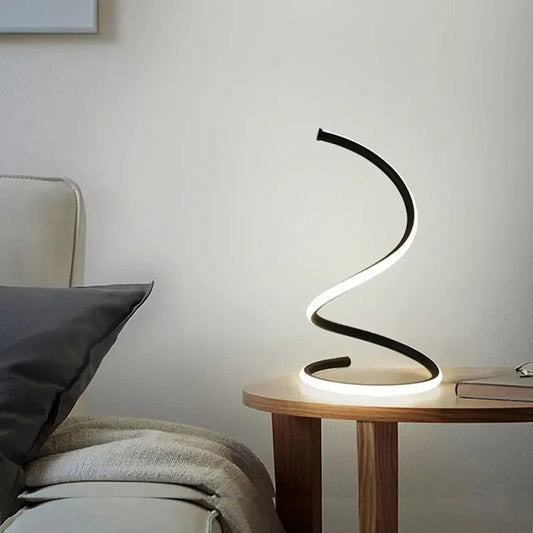 AuraTwist | Elegant LED Bordlampe