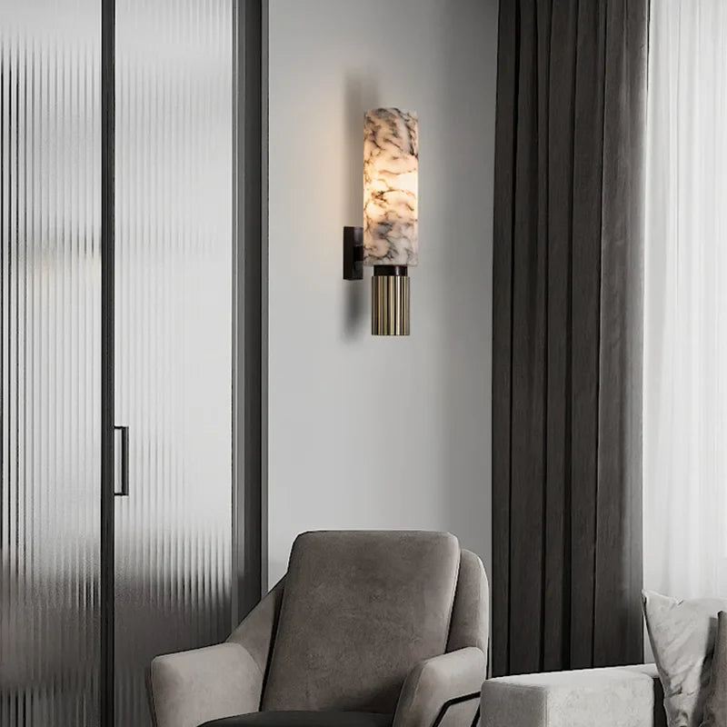 StoneAura | Elegant Marmor Væglampe