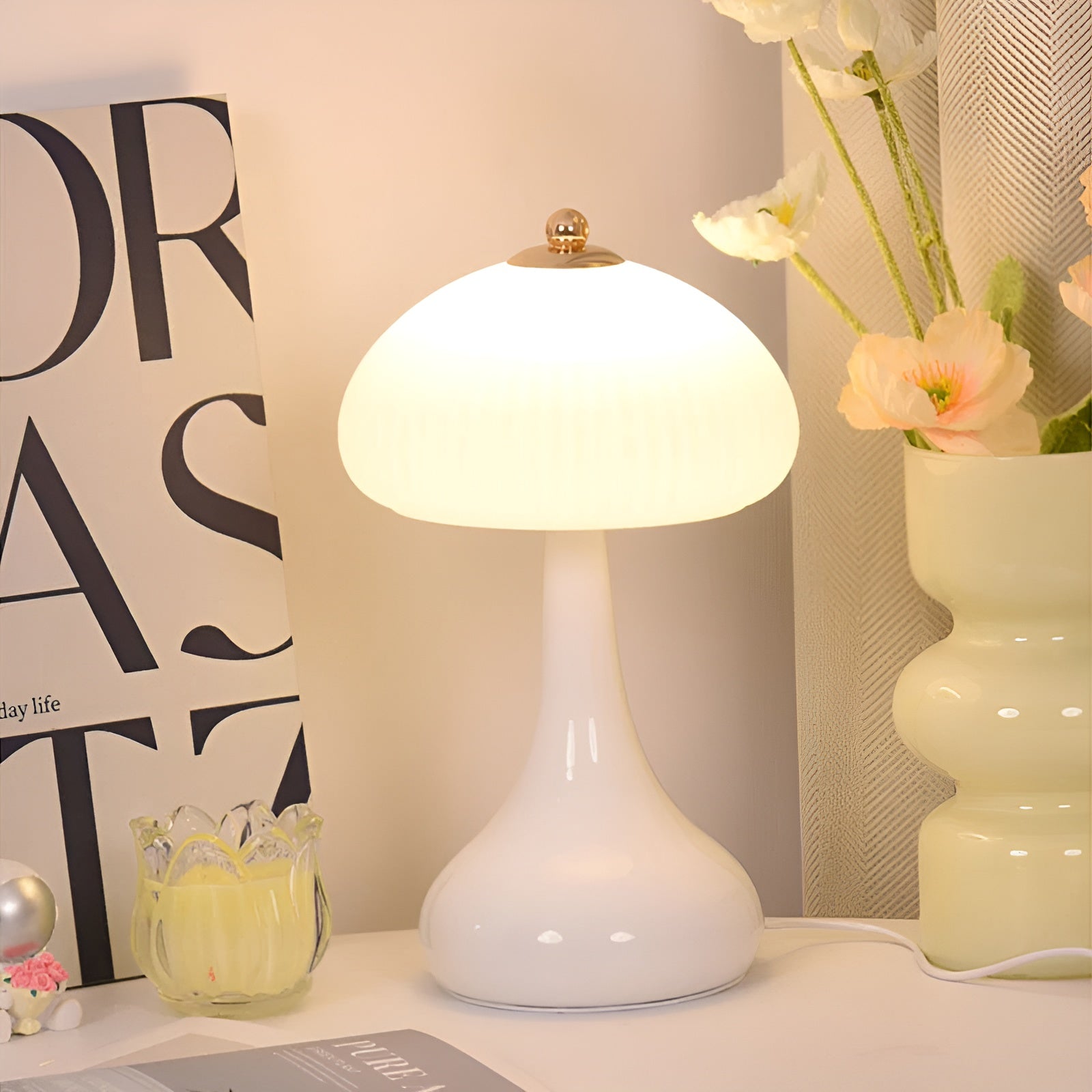 MushAura | Luksuriøs Blød Lys Bordlampe