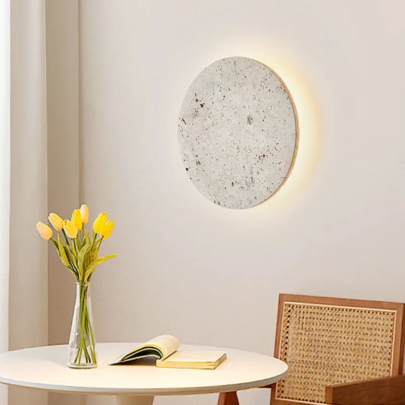 NatureLuxe | Væglampe i Natursten med LED Belysning