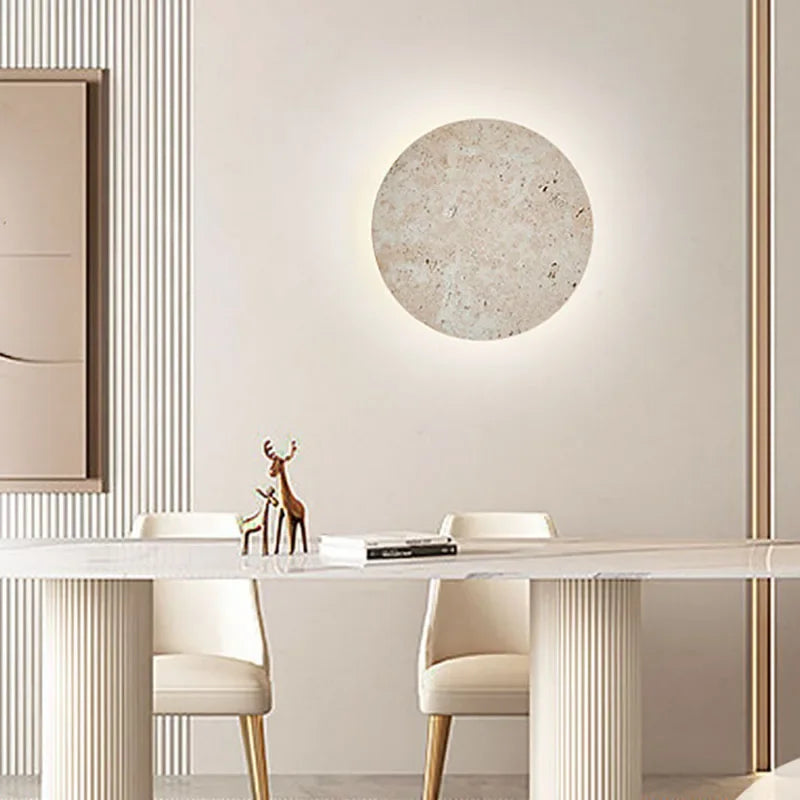 NatureLuxe | Væglampe i Natursten med LED Belysning