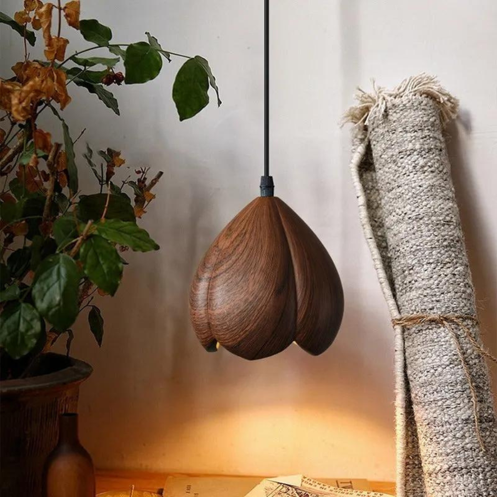 NatureNook | Rustik Træloftlampe til Indbydende Charme