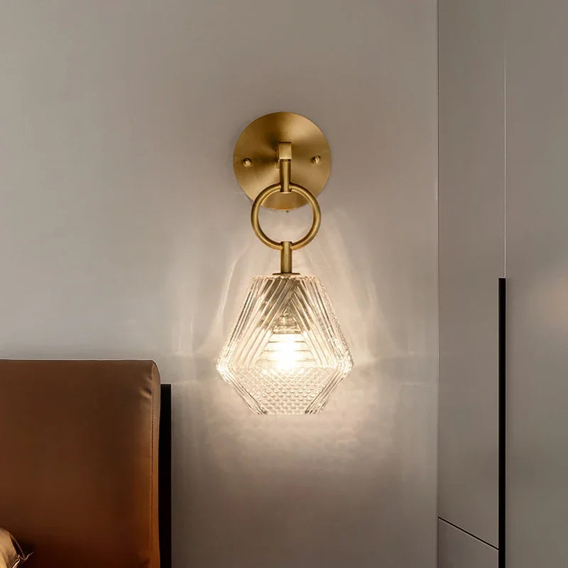 FacetGlow | Geometrisk Glas Væglampe