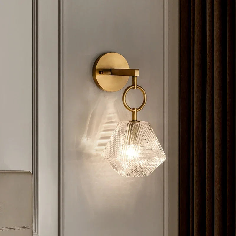 FacetGlow | Geometrisk Glas Væglampe