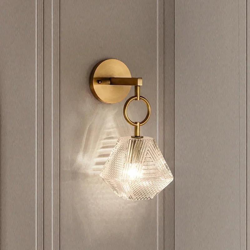 FacetGlow | Geometrisk Glas Væglampe