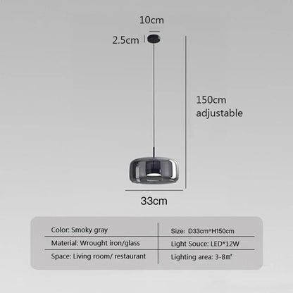AmberSphere | Modern Glas Loftlampe