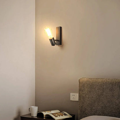 StepBright | Moderne Glas og Sort Væglampe