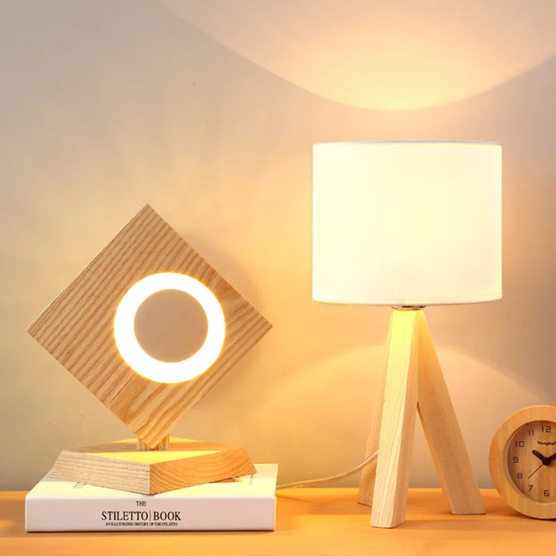 NordicLight | Minimalistisk Træbordlampe
