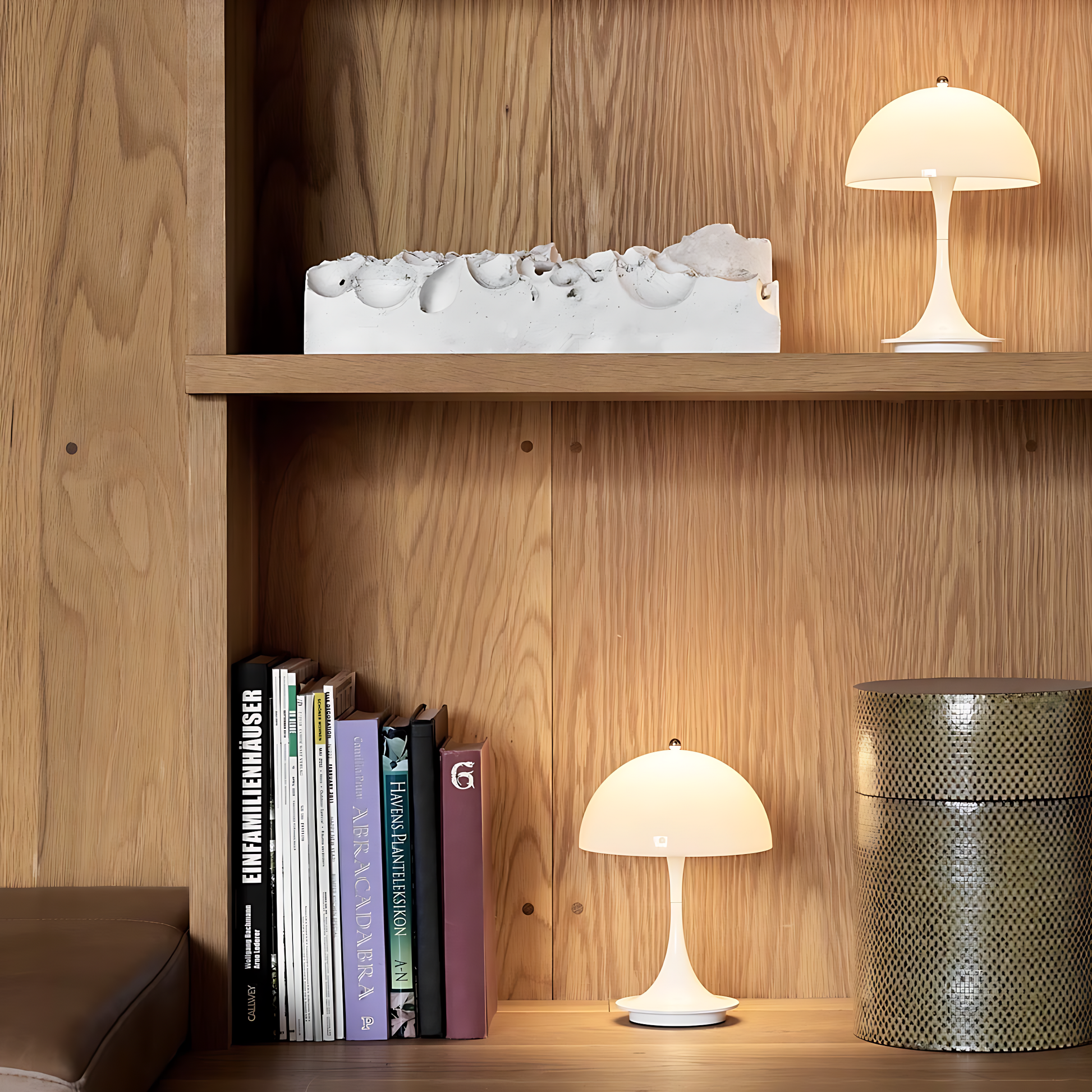 NordicMush Svampelampe | Trådløs LED Bordlampe med Skandinavisk Design