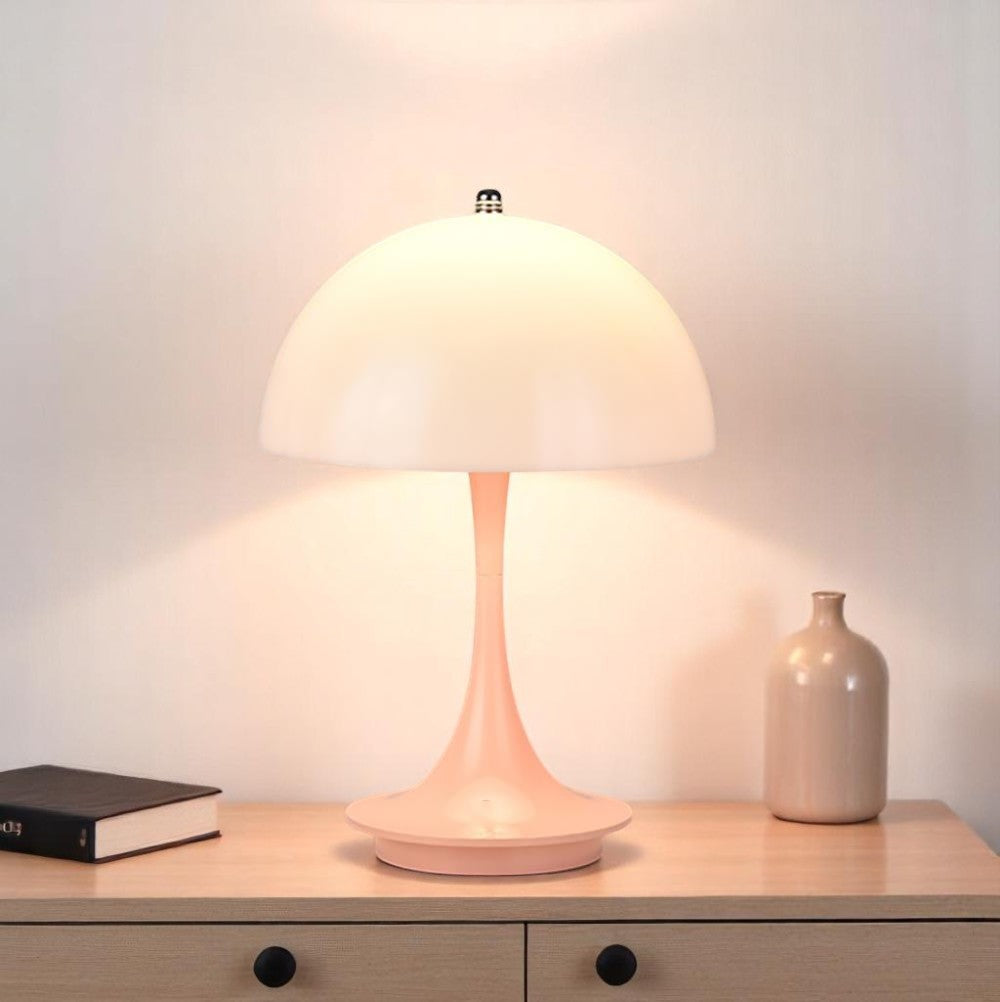 NordicMush Svampelampe | Trådløs LED Bordlampe med Skandinavisk Design