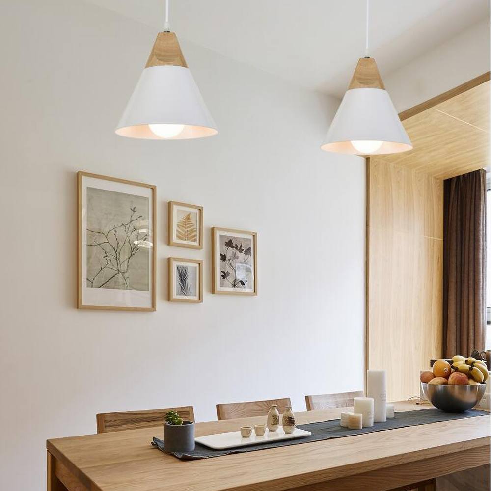 NordicShade | Minimalistisk Træ Pendellampe