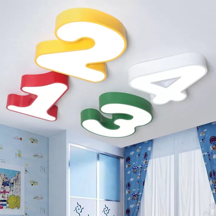 NumGlow | Farverig Nummer Loftlampe
