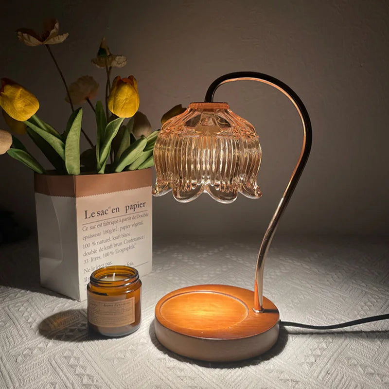 OrchidGleam | Vintage Krystal Bordlampe