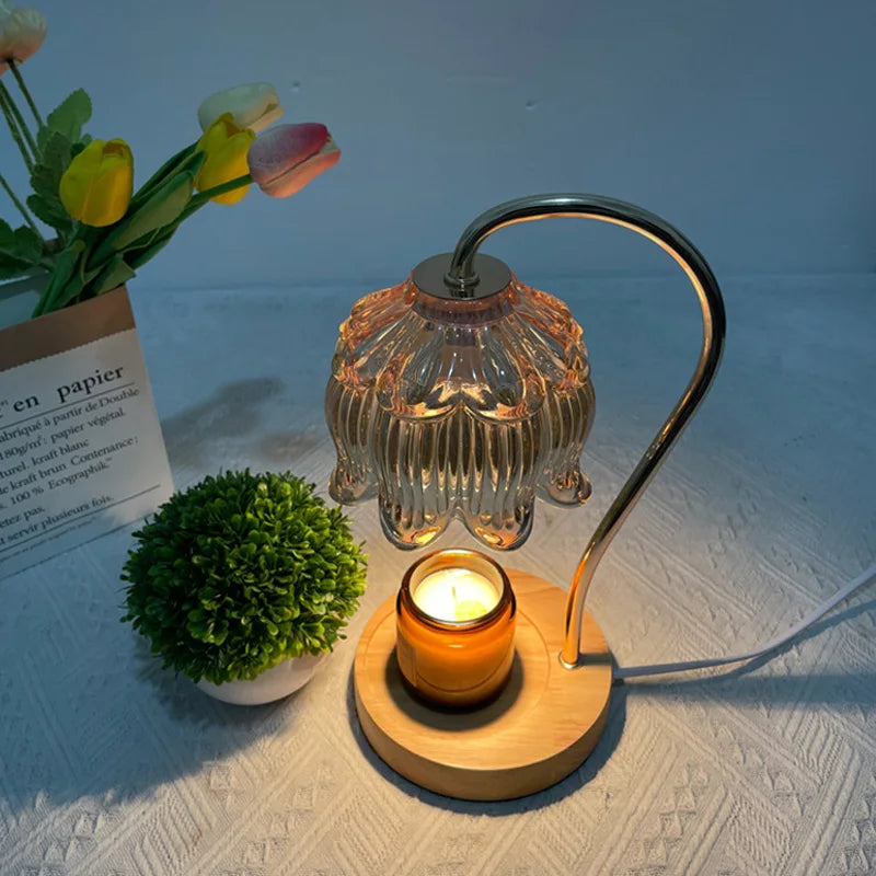 OrchidGleam | Vintage Krystal Bordlampe
