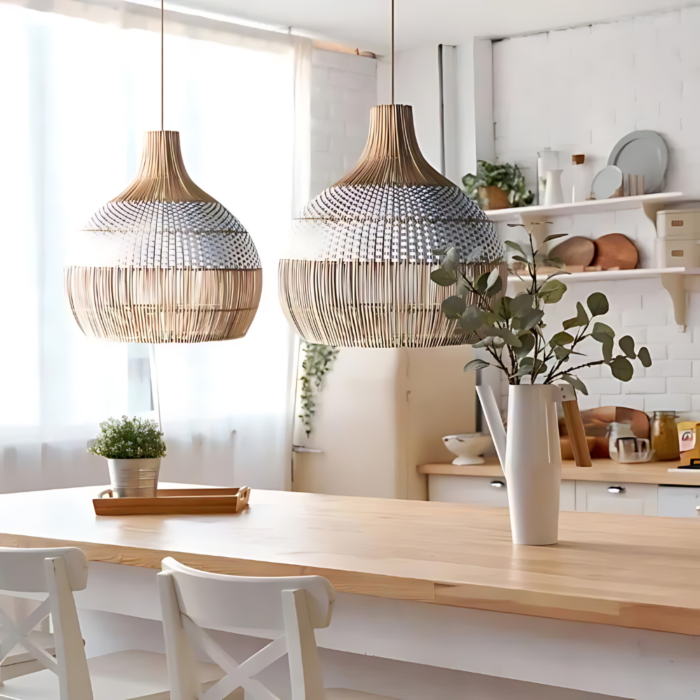 OrganicAura | Stilfuld Bambus Loftlampe