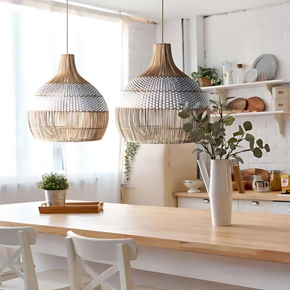 OrganicAura | Stilfuld Bambus Loftlampe