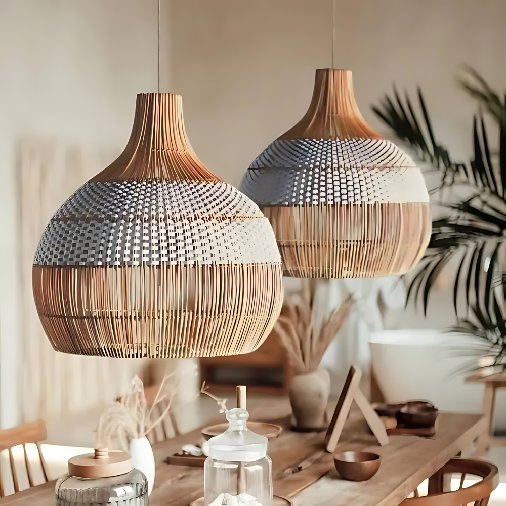 OrganicAura | Stilfuld Bambus Loftlampe