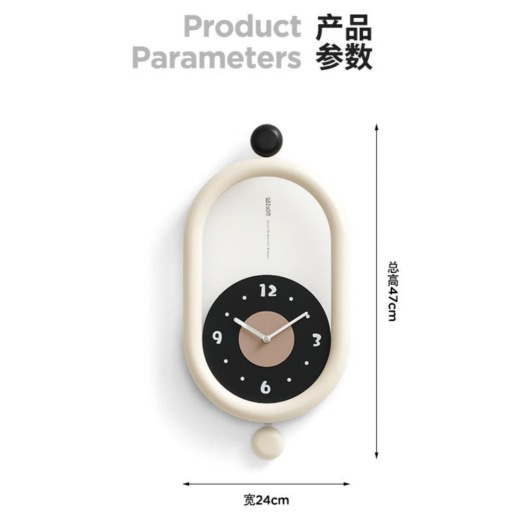 OvalClock | Elegance Kurvet Vægur