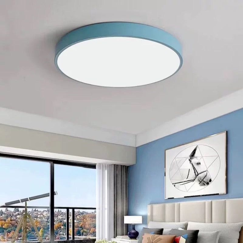 PastelRing | Rund Ultra-Flad LED Loftlampe til Moderne Indendørs Belysning