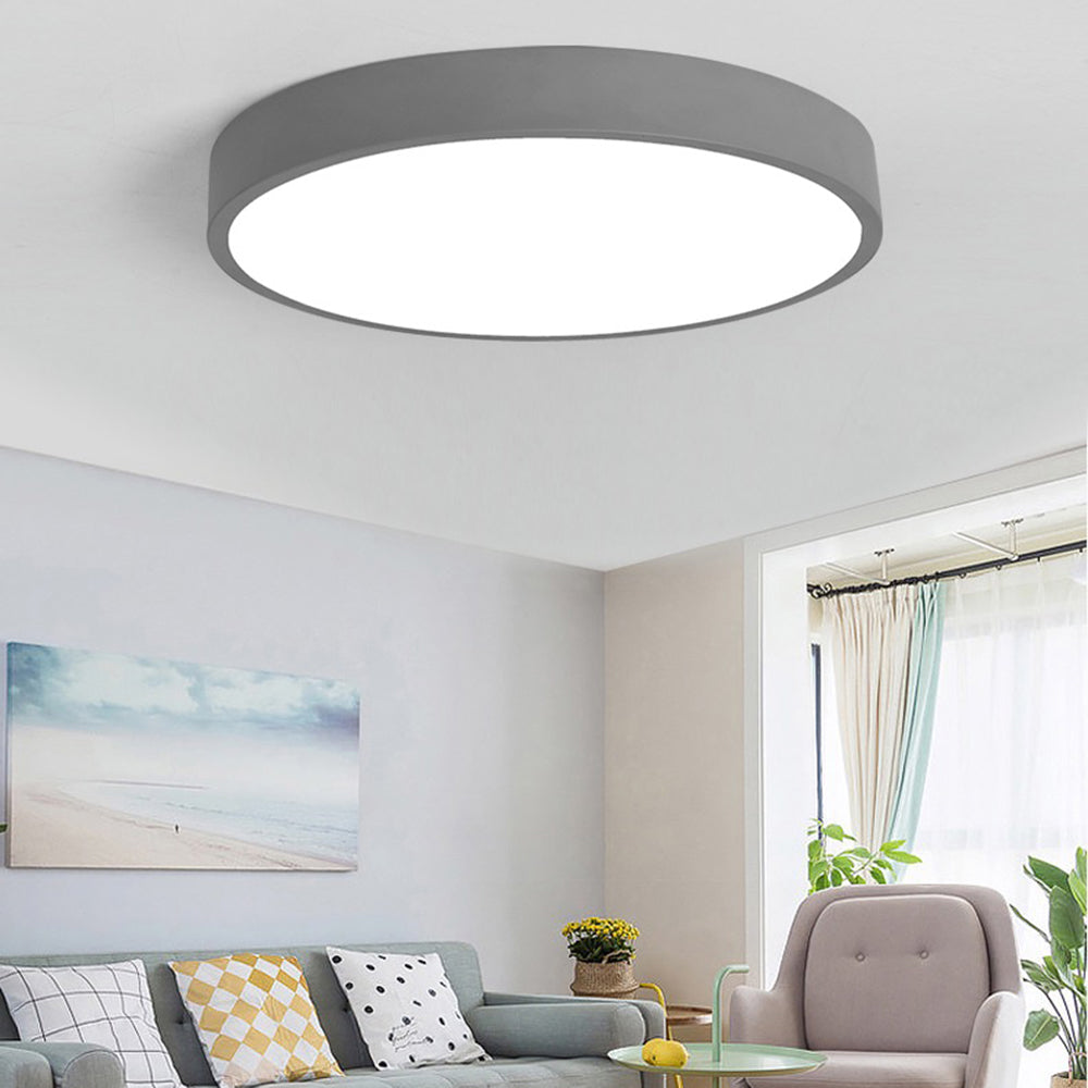 PastelRing | Rund Ultra-Flad LED Loftlampe til Moderne Indendørs Belysning