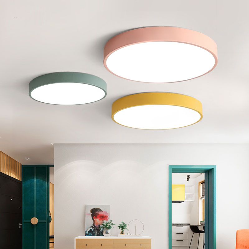 PastelRing | Rund Ultra-Flad LED Loftlampe til Moderne Indendørs Belysning