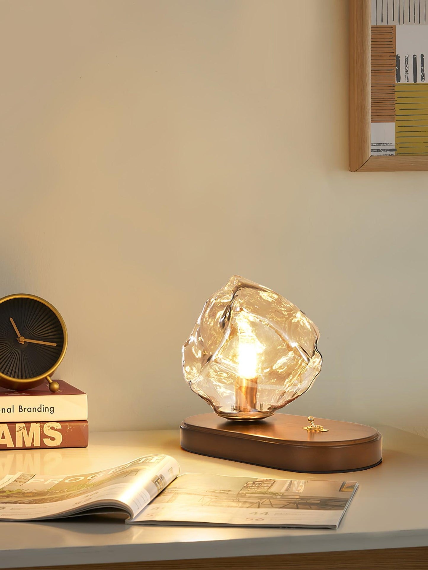 PrismStone | Moderne Glasblok Lampe