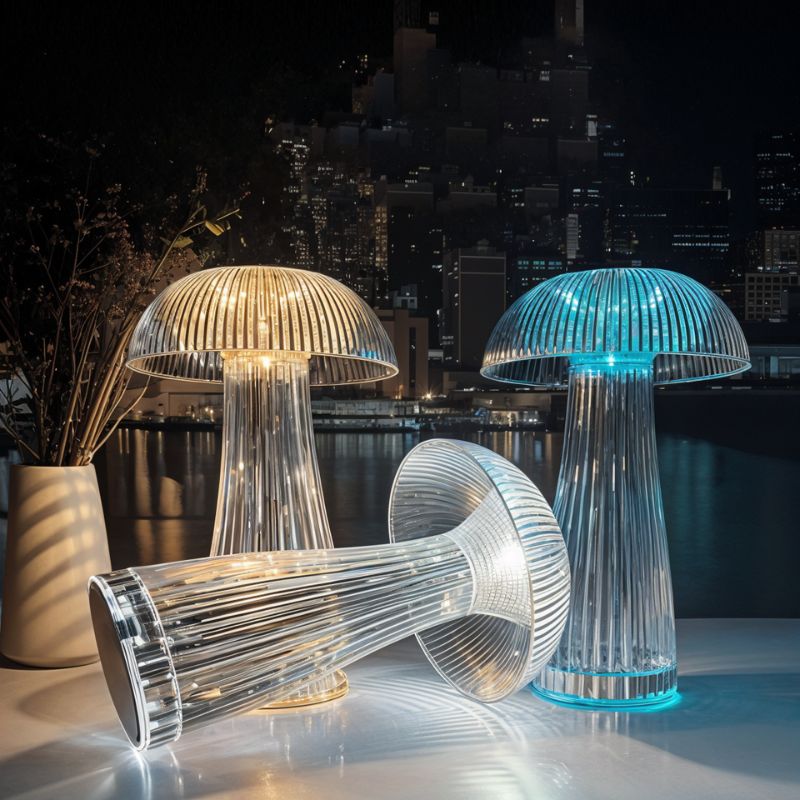 PrismaLuxe | Slank Glas Bordlampe
