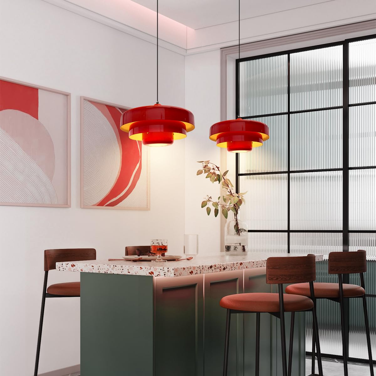 PrismicCircle | Moderne Glas Loftlampe i Nordisk Design til Hjemmet