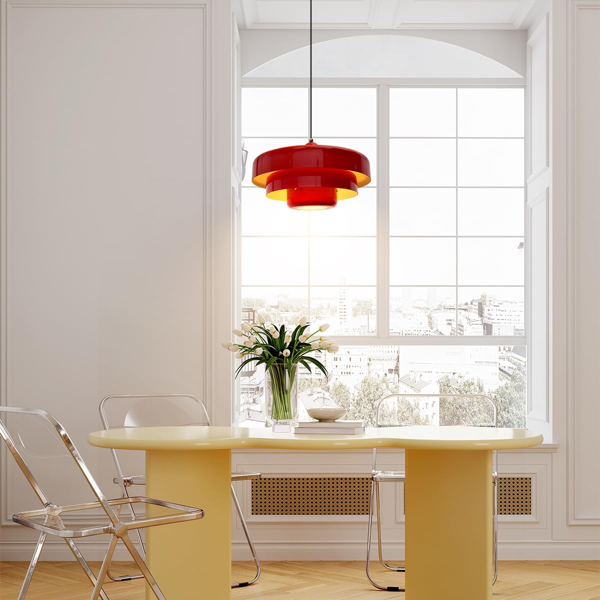 PrismicCircle | Moderne Glas Loftlampe i Nordisk Design til Hjemmet