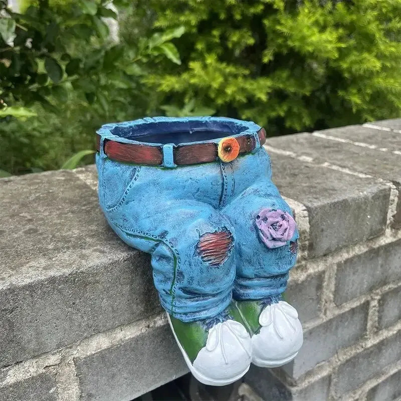 QuirkyJeans plantepotte | Sjov jeans blomsterpotte til hjem og have