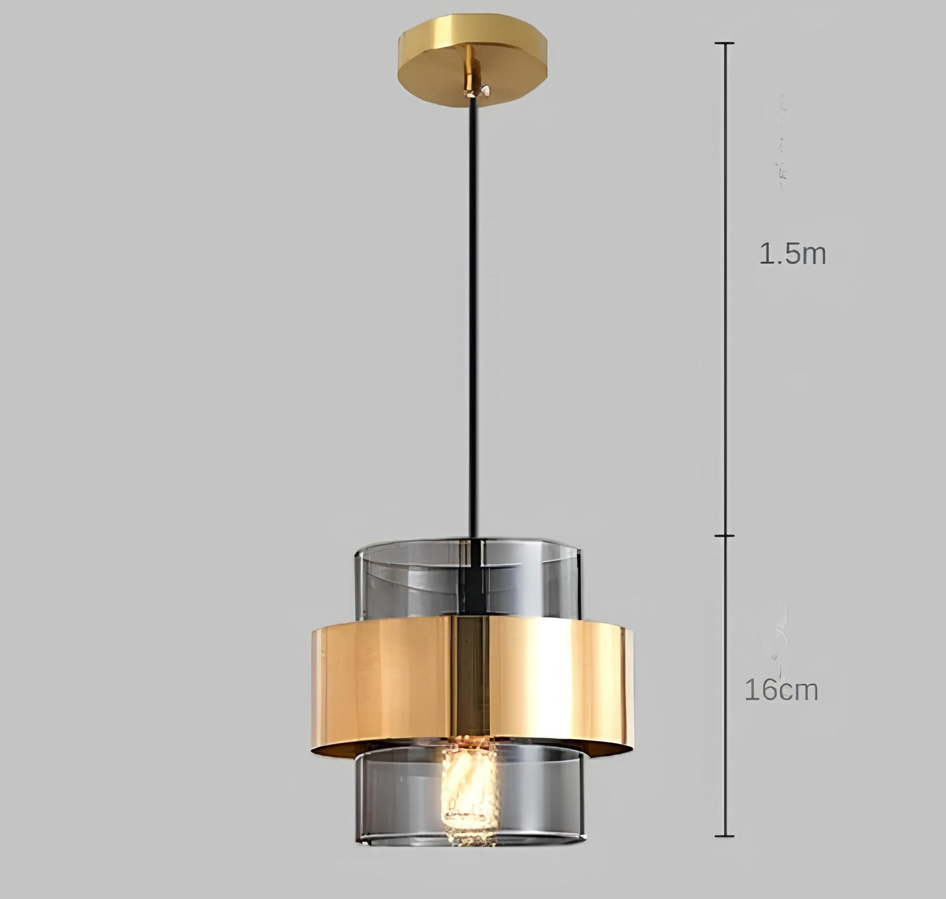 RadiantForm | Moderne Glas & Metal Loftlampe