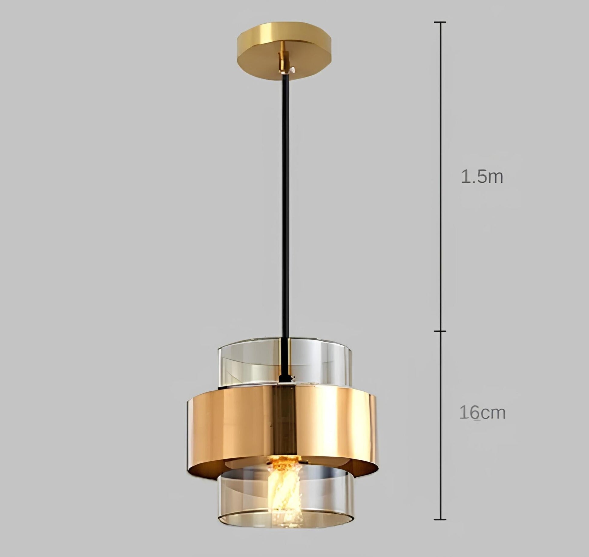 RadiantForm | Moderne Glas & Metal Loftlampe