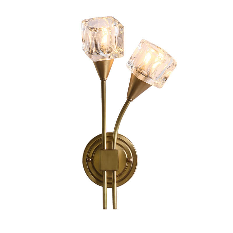 RadiantPetal | Elegant Dobbel Glas Væglampe