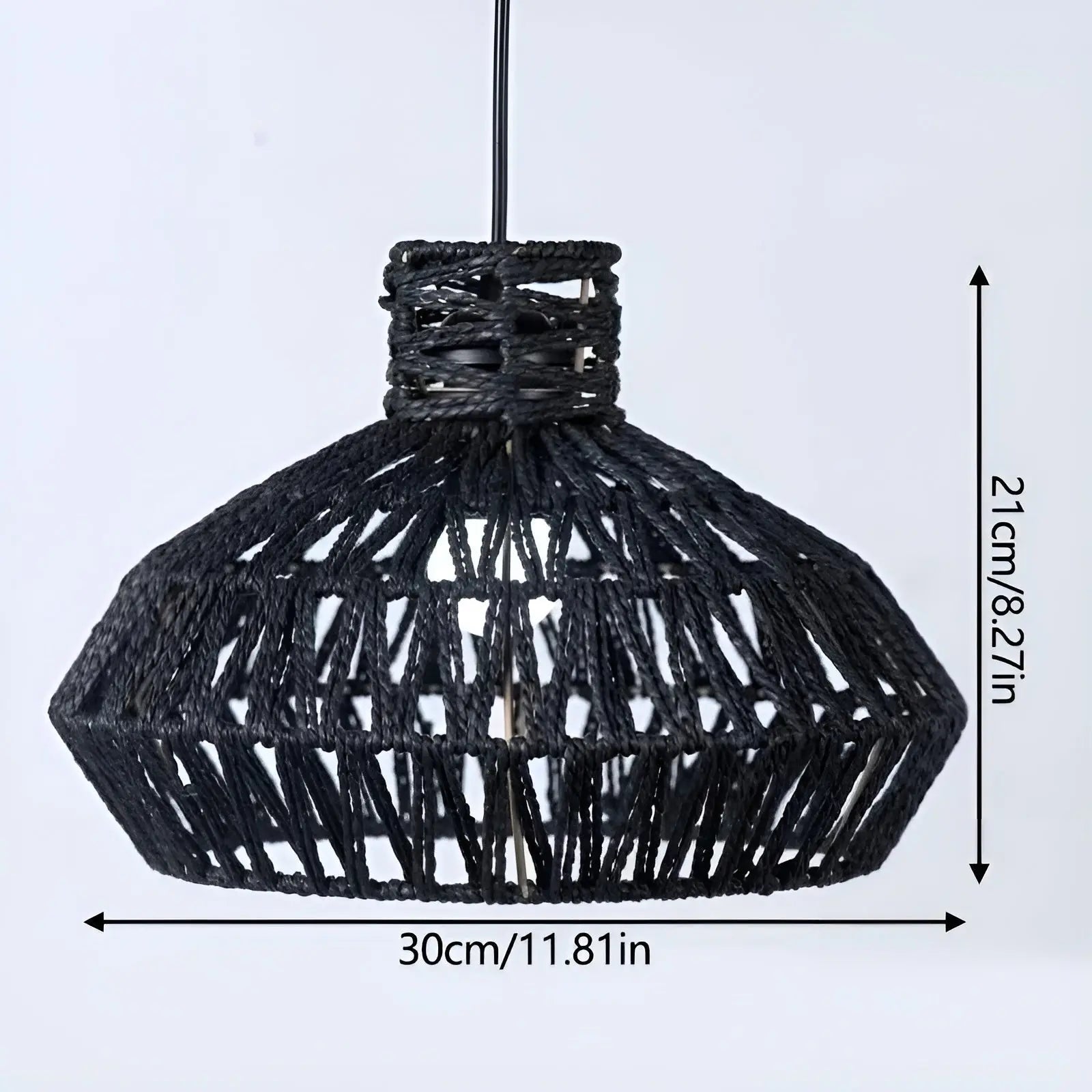 RattanGlow | Elegant Håndvævet Rotan Loftlampe