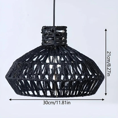 RattanGlow | Elegant Håndvævet Rotan Loftlampe