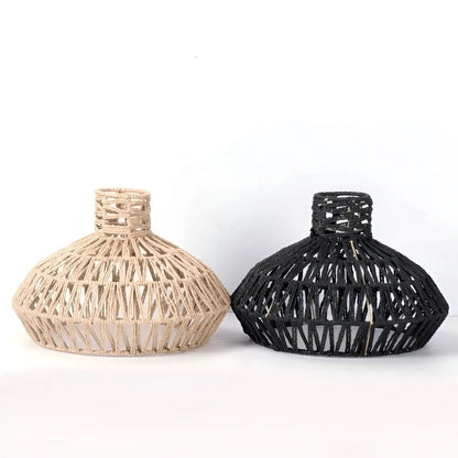 RattanGlow | Elegant Håndvævet Rotan Loftlampe