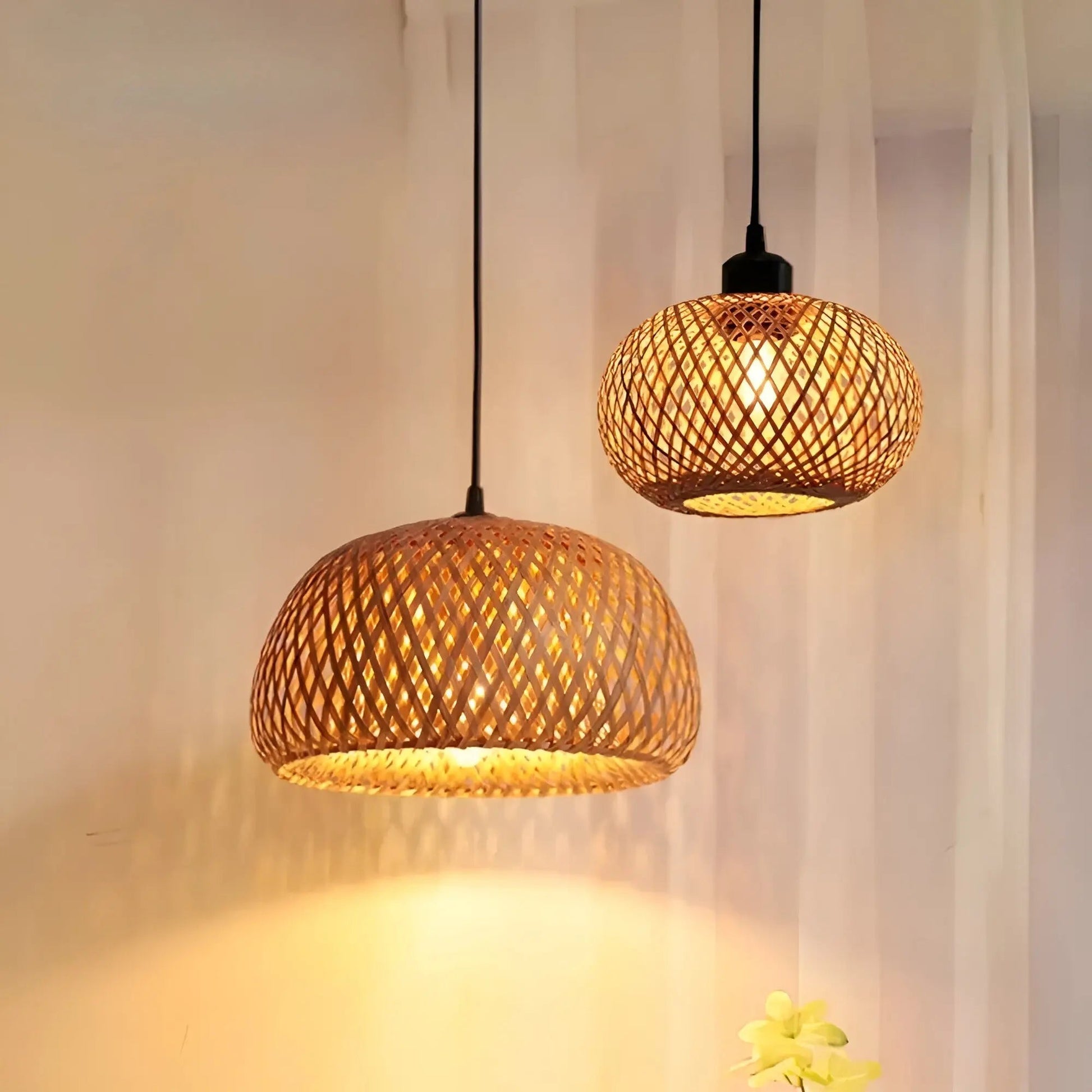 RattanShade | Naturlig Håndlavet Bambus Loftlampe