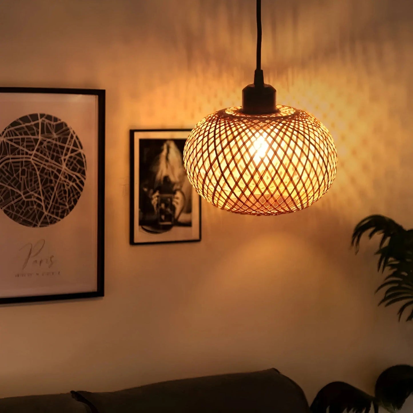 RattanShade | Naturlig Håndlavet Bambus Loftlampe