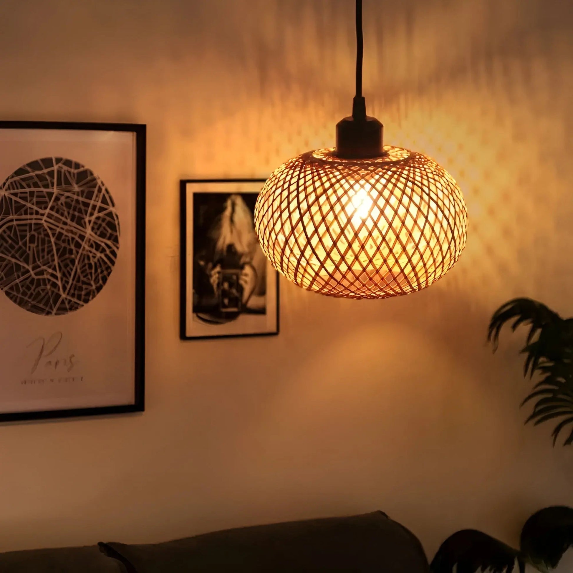 RattanShade | Naturlig Håndlavet Bambus Loftlampe
