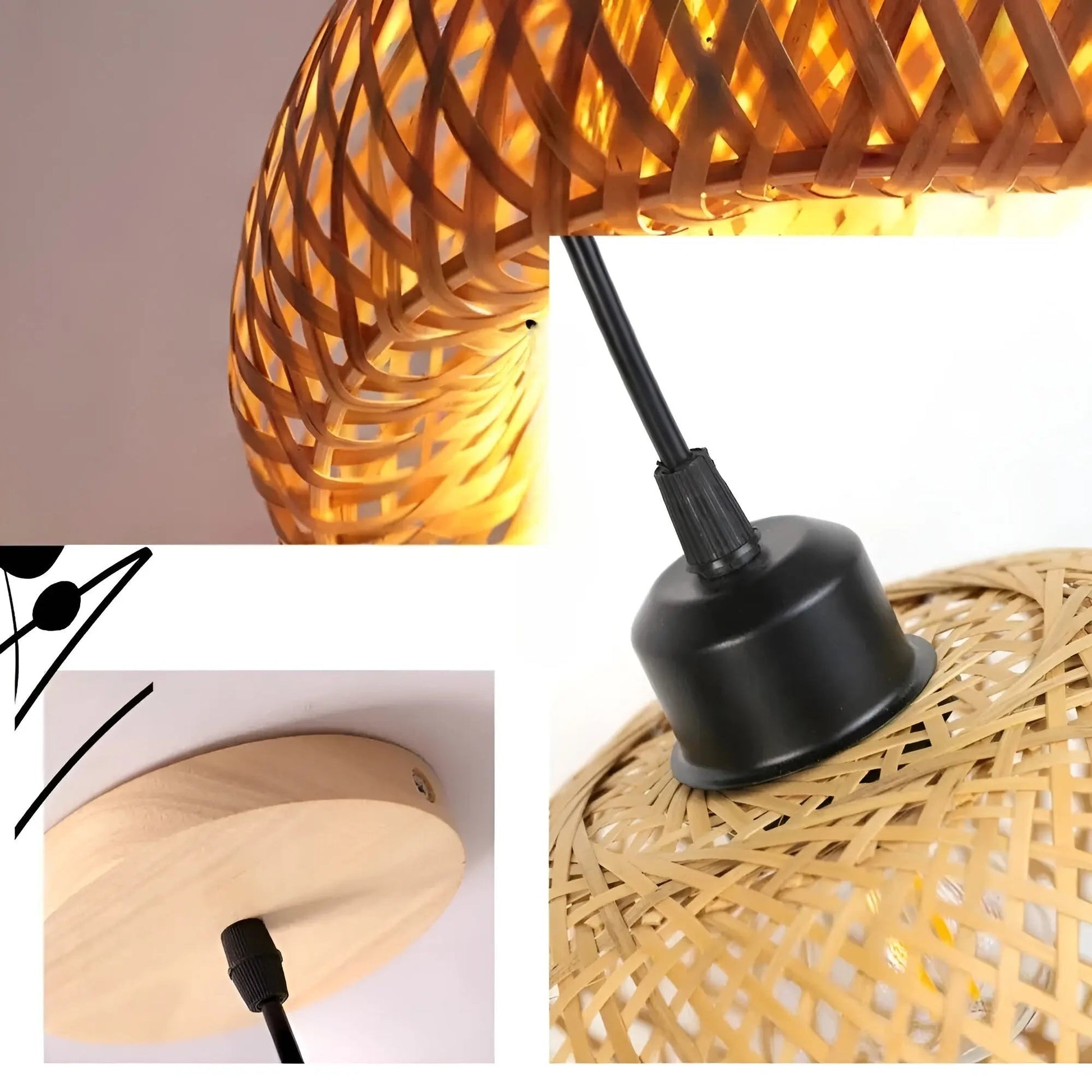 RattanShade | Naturlig Håndlavet Bambus Loftlampe