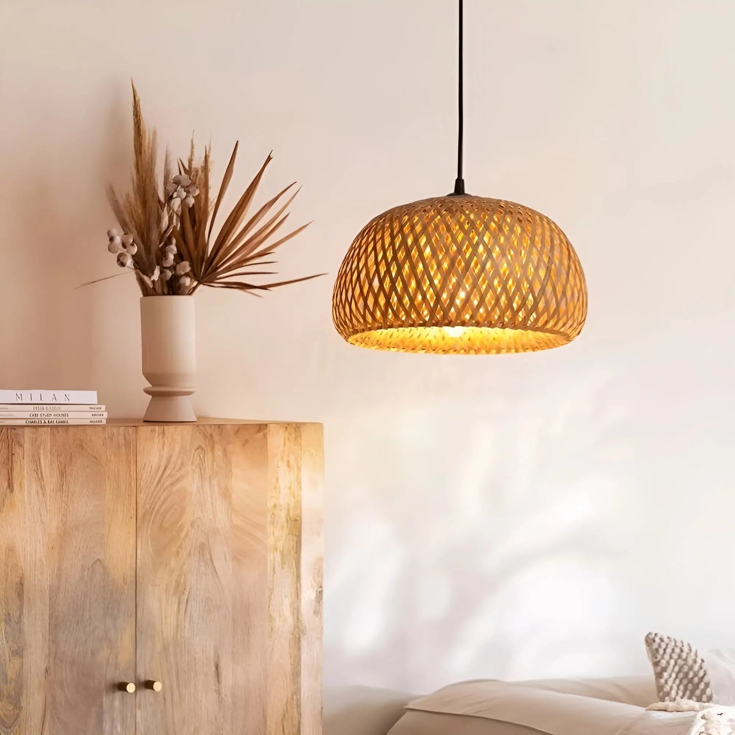 RattanShade | Naturlig Håndlavet Bambus Loftlampe