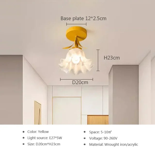 RosyWhirl | Elegant Blomsterloftlampe