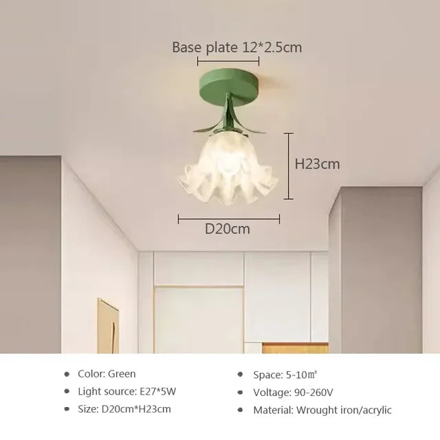 RosyWhirl | Elegant Blomsterloftlampe