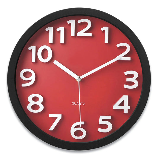 RubyDial | Minimalistisk Rød Vægur