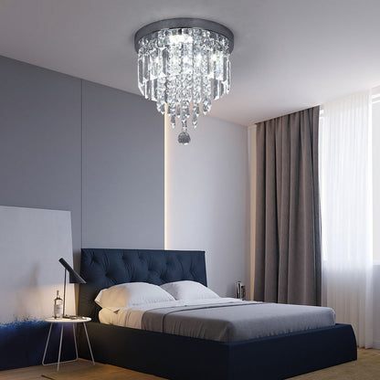 RadiantDrape | Funklende Krystal LED Loftlampe