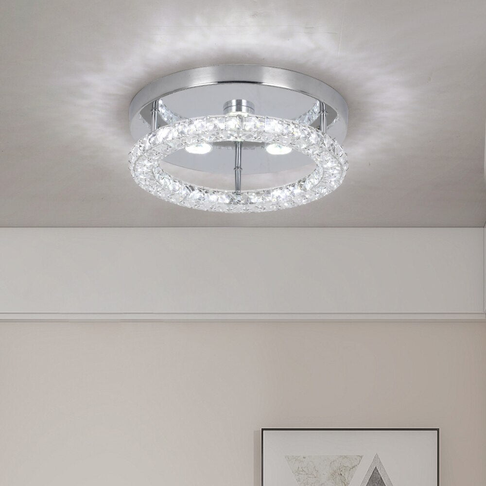 RadiantDrape | Funklende Krystal LED Loftlampe